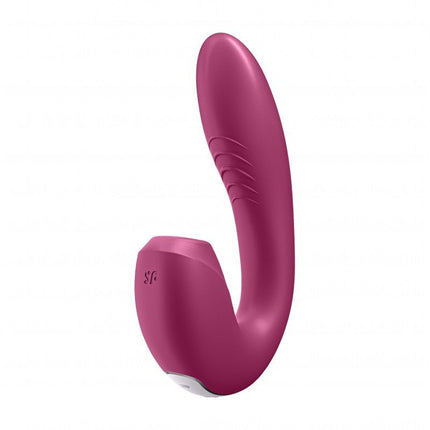 Satisfyer Sunray Luchtdruk + G-spot Vibrator - berry rood