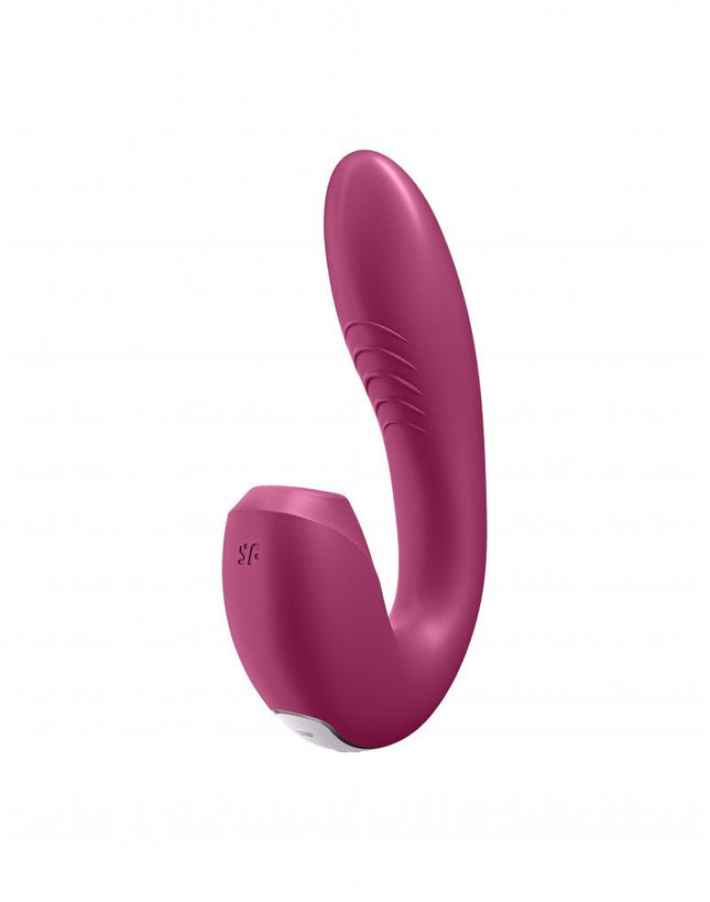 Satisfyer Sunray Air Pressure + G-spot Vibrator - berry red