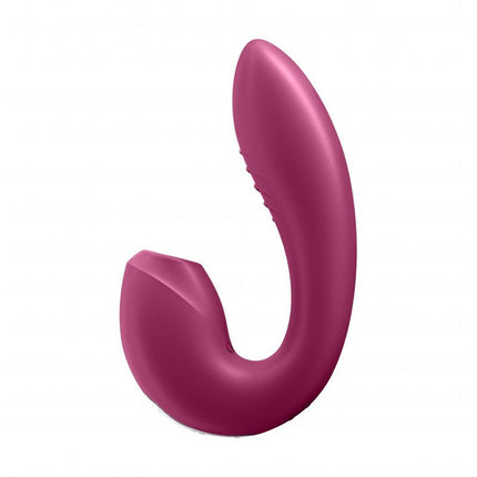 Satisfyer Sunray Luchtdruk + G-spot Vibrator - berry rood