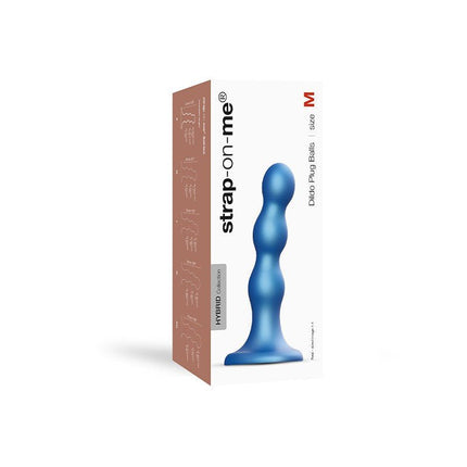 Strap-On-Me Dildo Plug Balls - metallic blauw