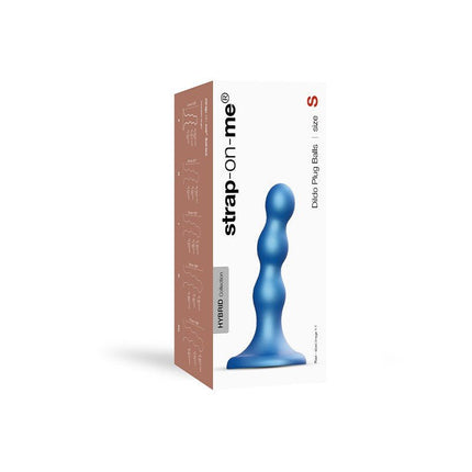 Strap-On-Me Dildo Plug Balls - metallic blauw
