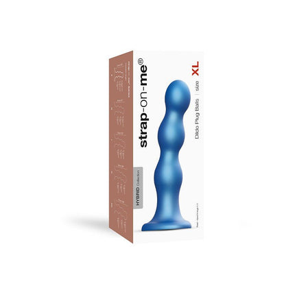 Strap-On-Me Dildo Plug Balls - metallic blauw