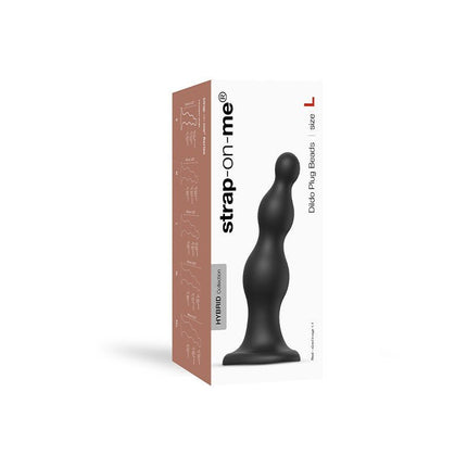 Strap-On-Me Dildo Plug Beads - schwarz
