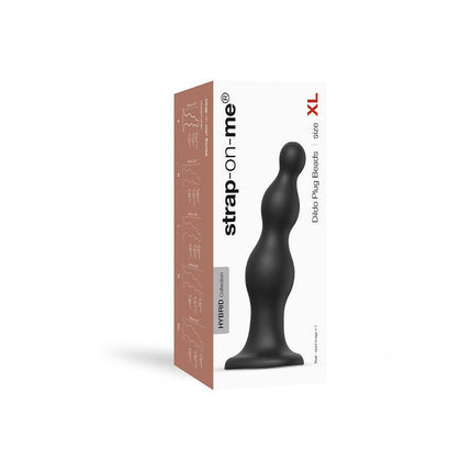 Strap-On-Me Dildo Plug Beads - schwarz