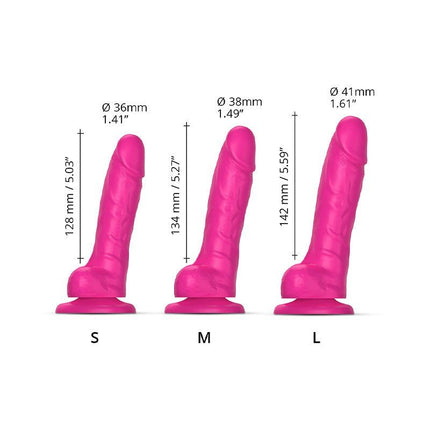 Strap-on-Me Sliding Skin Realistischer Dildo - rosa