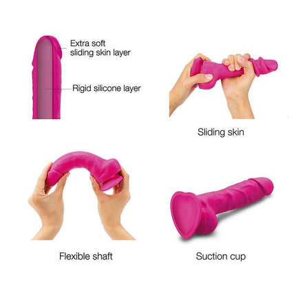 Strap-on-Me Sliding Skin Realistischer Dildo - rosa