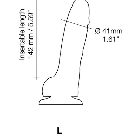 Strap-on-Me Sliding Skin Realistischer Dildo - rosa