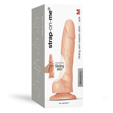 Strap-on-Me Sliding Skin Realistic Dildo - light skin color