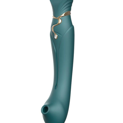 ZALO Queen PulseWave vibrator - smaragd groen - Erotiekvoordeel.nl
