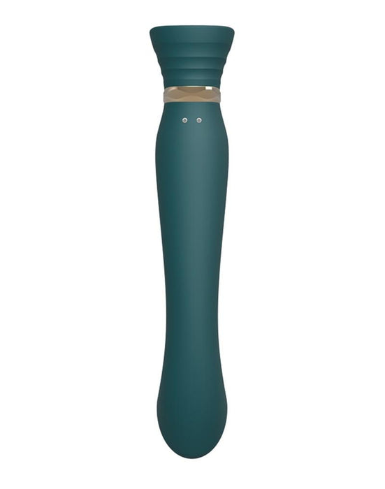 ZALO Queen PulseWave vibrator - smaragd groen - Erotiekvoordeel.nl