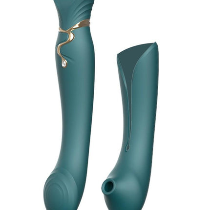 ZALO Queen PulseWave vibrator - smaragd groen - Erotiekvoordeel.nl
